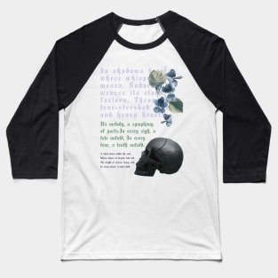 Skull floral gothic lyrics romantic Baseball T-Shirt